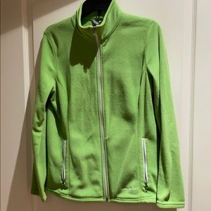 Eddie Bauer fleece jacket with pockets.